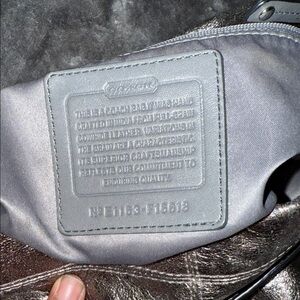 Coach Silver Leather Handbag